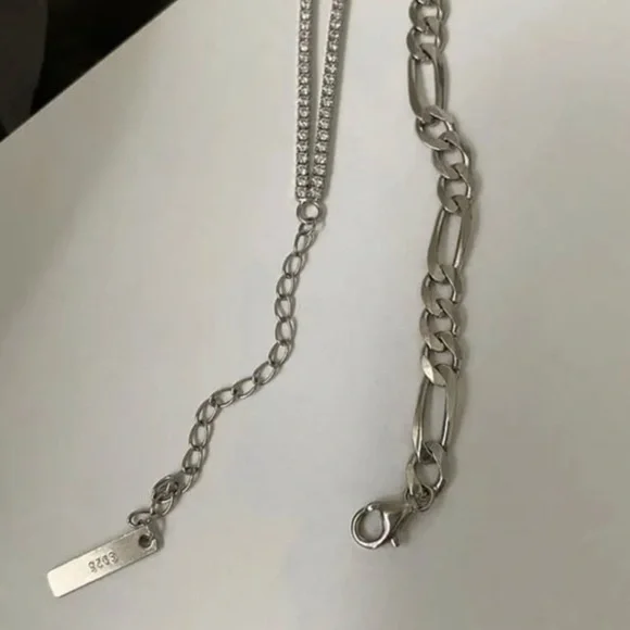 COPY - Sterling Silver Crystal Pave Chain Link Choker Necklace
Brand New - Picture 3 of 6